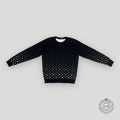 LOUIS VUITTON PULL EN MAILLE DÉGRADÉ MONOGRAMME MANCHES LONGUES - NOIR