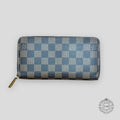 PORTEFEUILLE ZIPPY LOUIS VUITTON DAMIER EBENE - MARRON