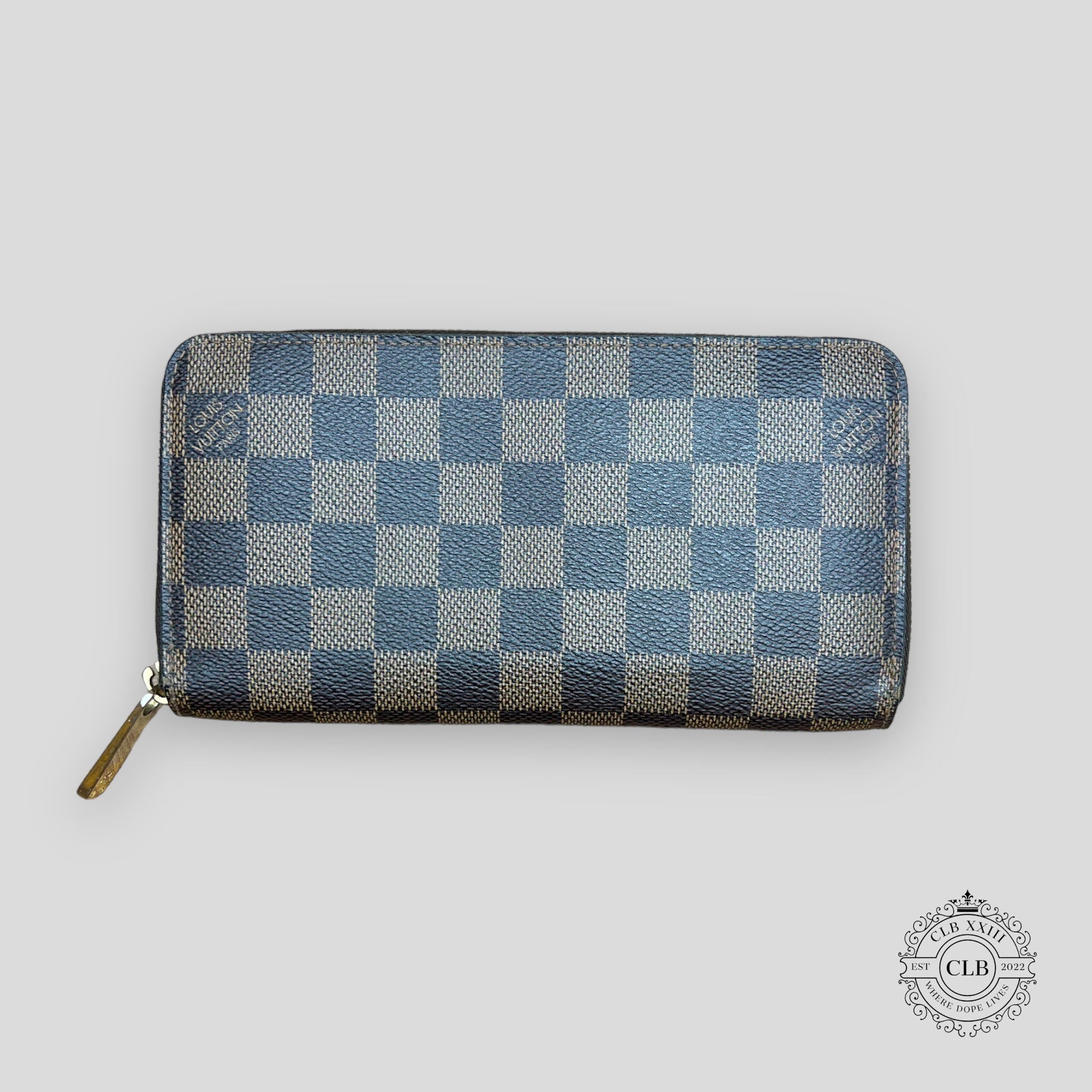 PORTEFEUILLE ZIPPY LOUIS VUITTON DAMIER EBENE - MARRON