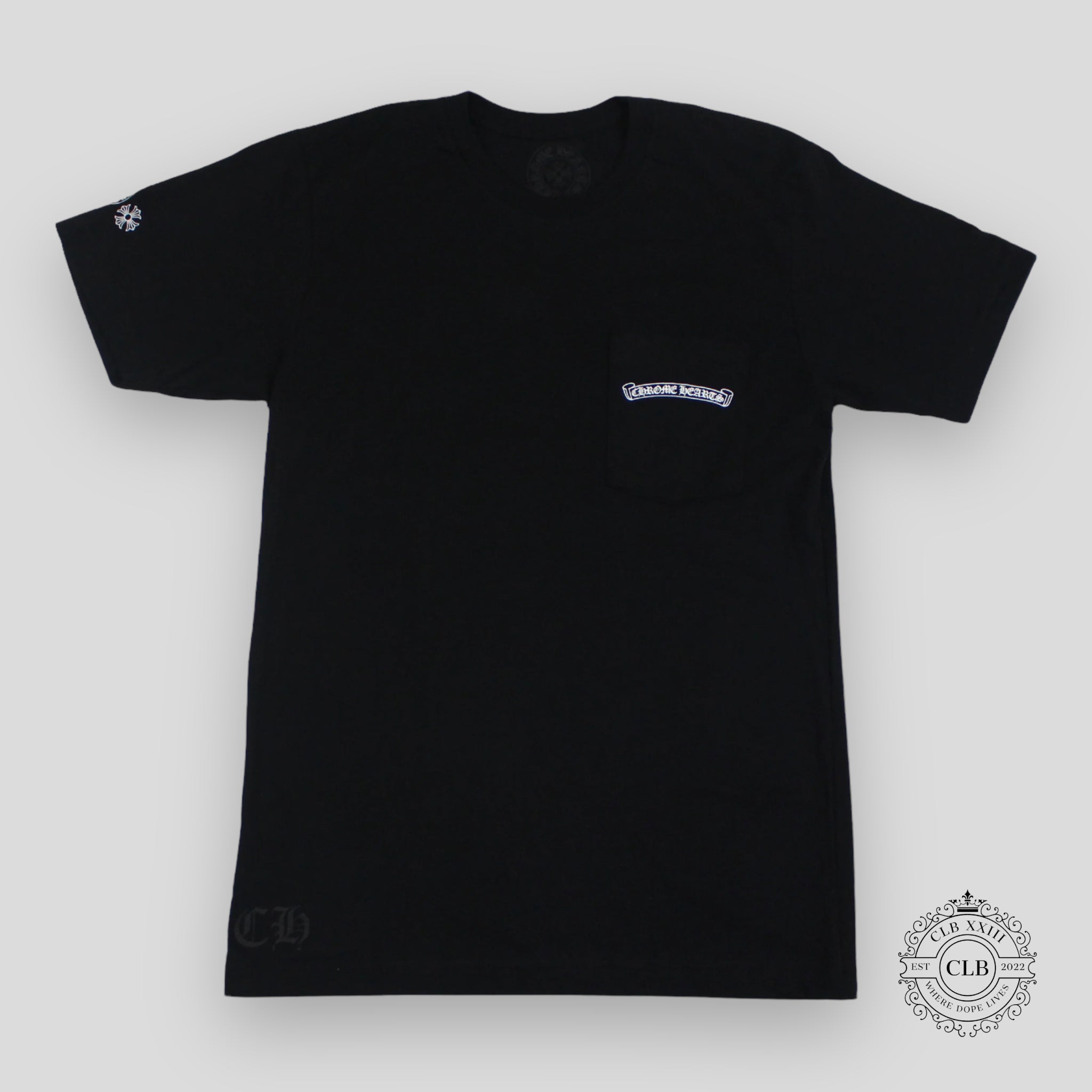 CHROME HEARTS T-SHIRT MANCHES COURTES DAGGER - NOIR / ROSE