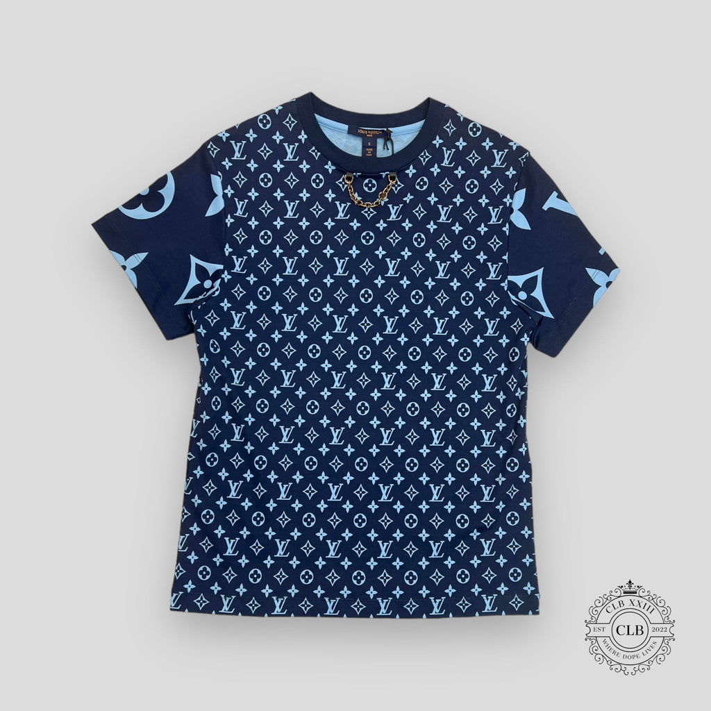 T-SHIRT LOUIS VUITTON MONOGRAM MÉLANGÉ - MARINE
