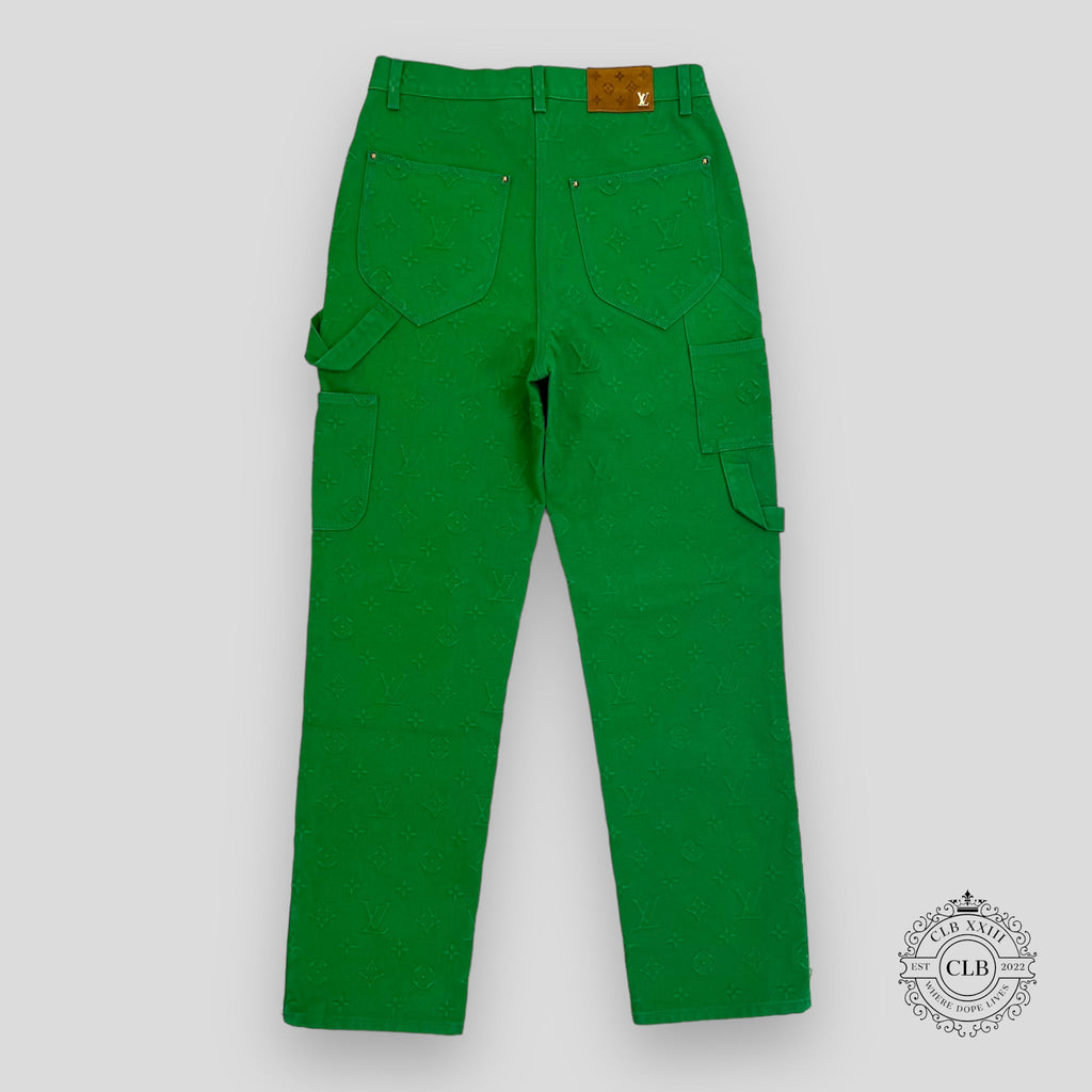 Pantalon de charpentier Louis Vuitton Monogram Workwear vert