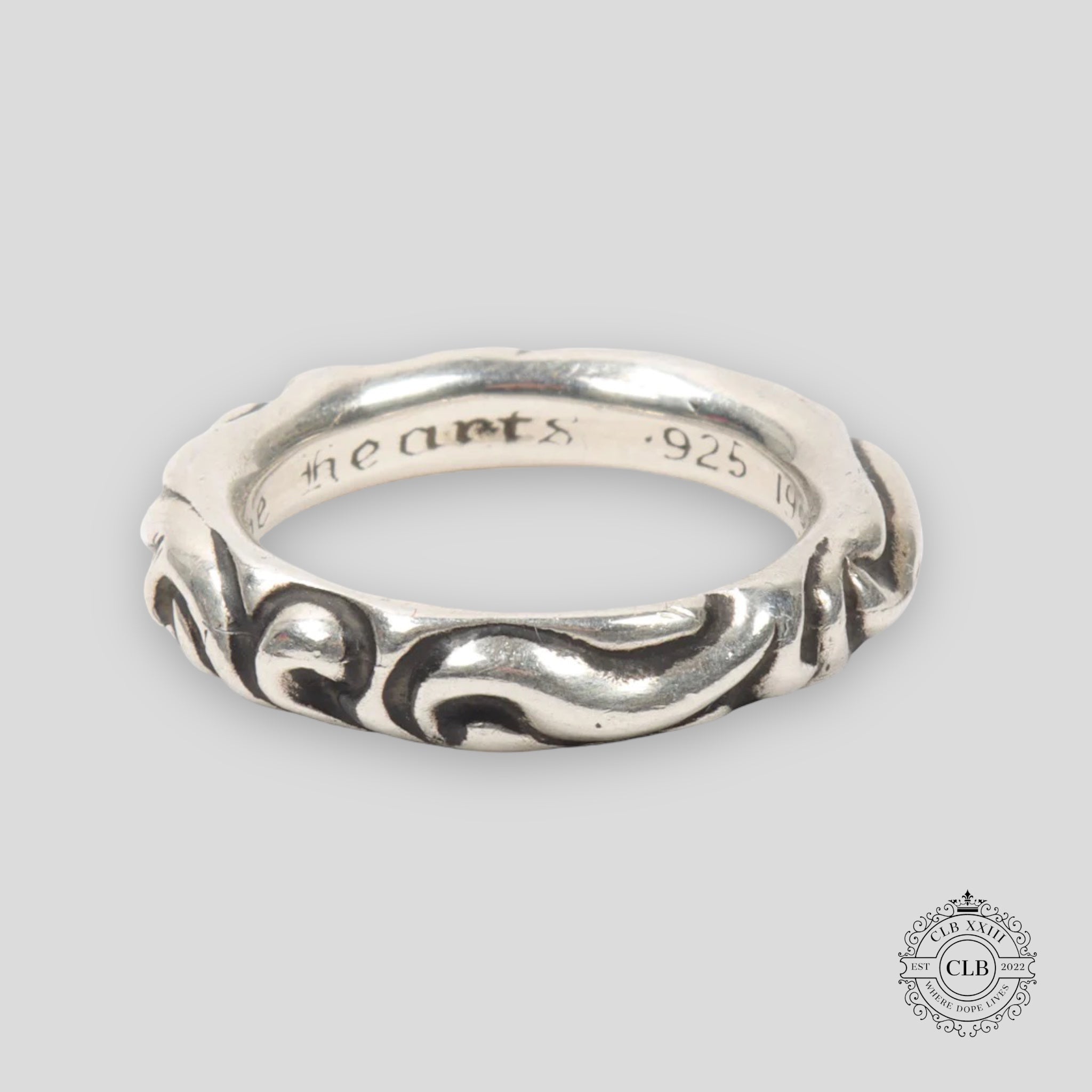 BAGUE CHROME HEARTS SCROLL