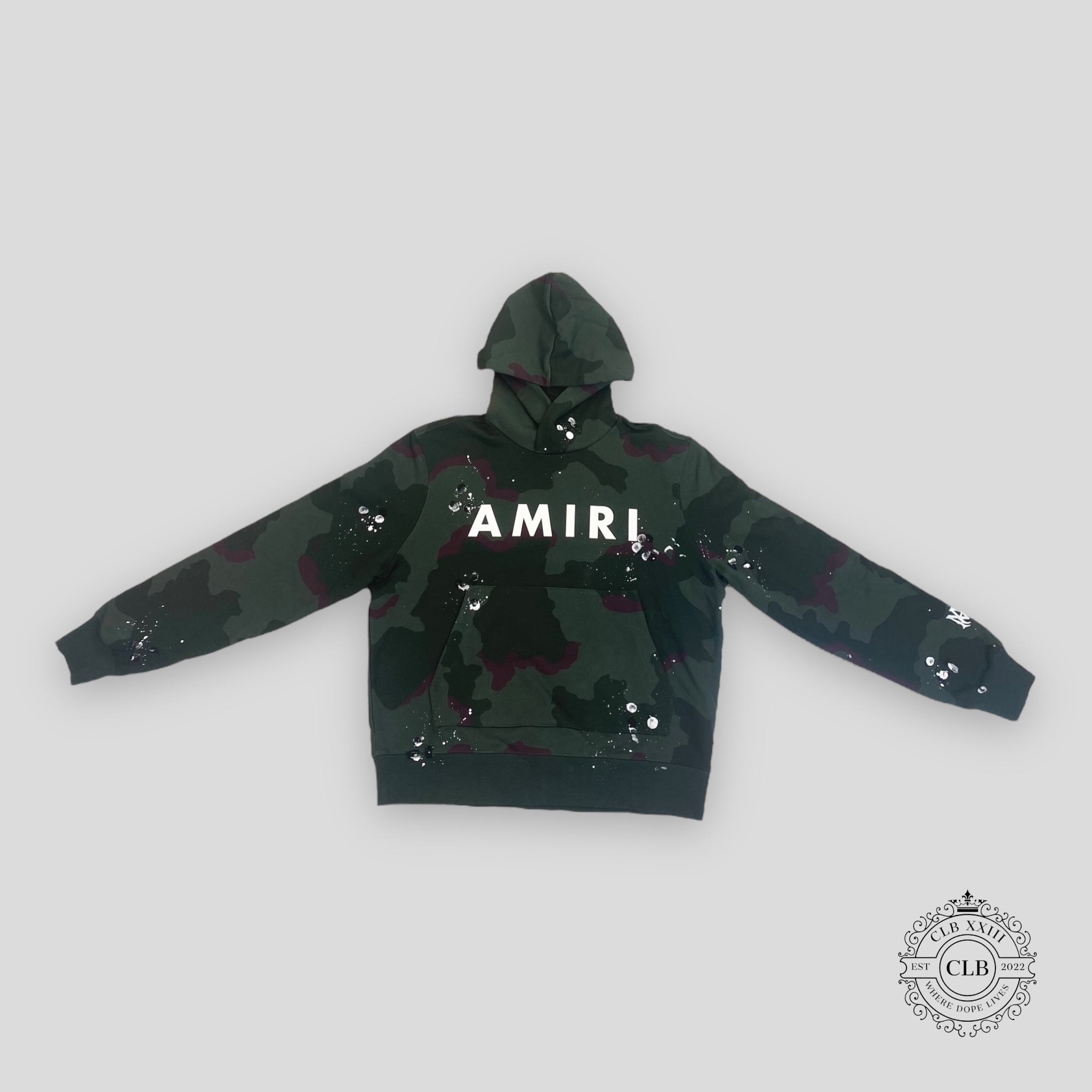 Sweat à capuche Amiri Army Logo motif camouflage