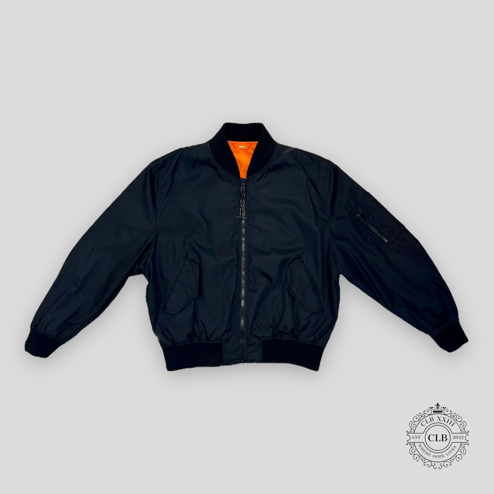 Blouson aviateur réversible Louis Vuitton Noir / Orange