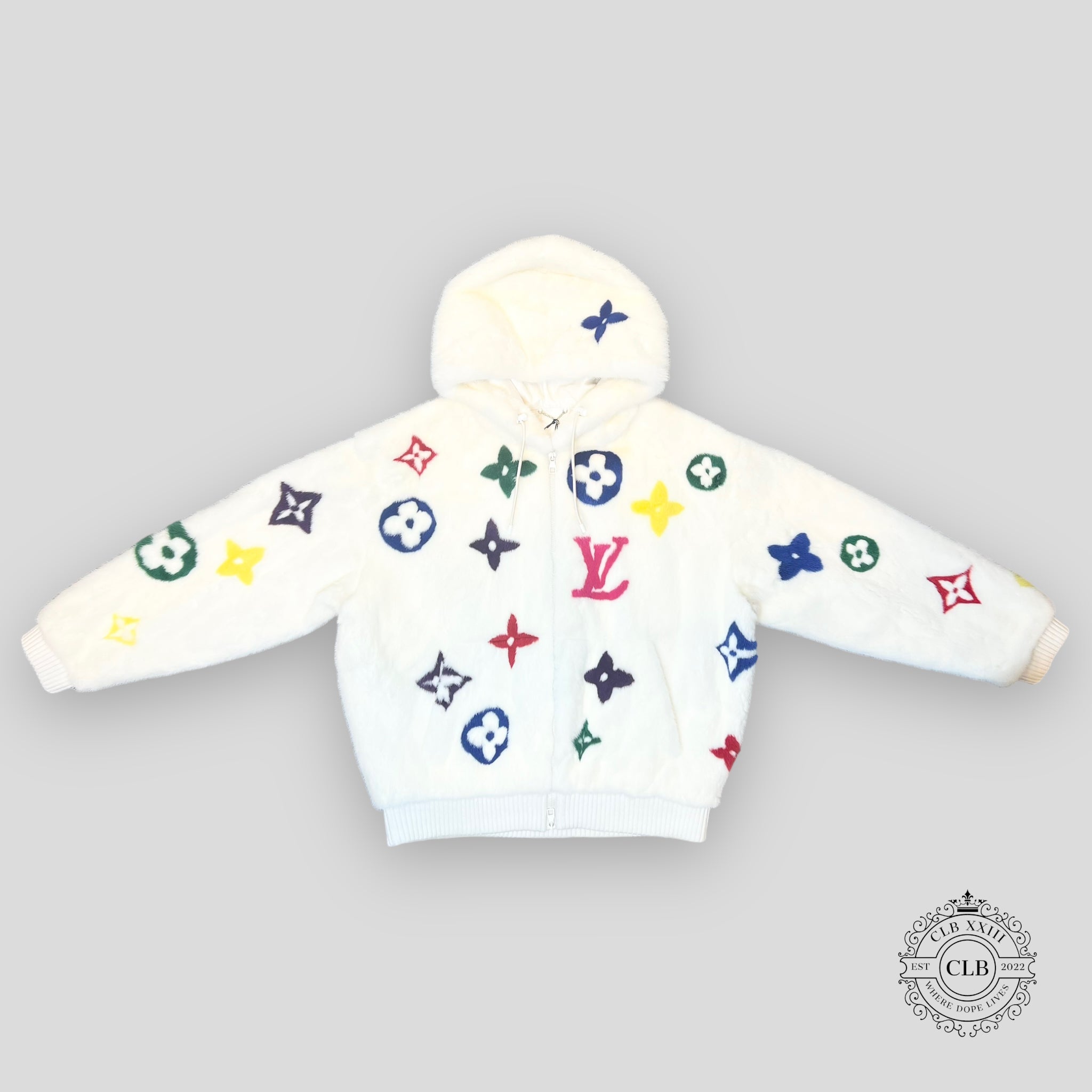 Veste en vison à monogramme multicolore Louis Vuitton