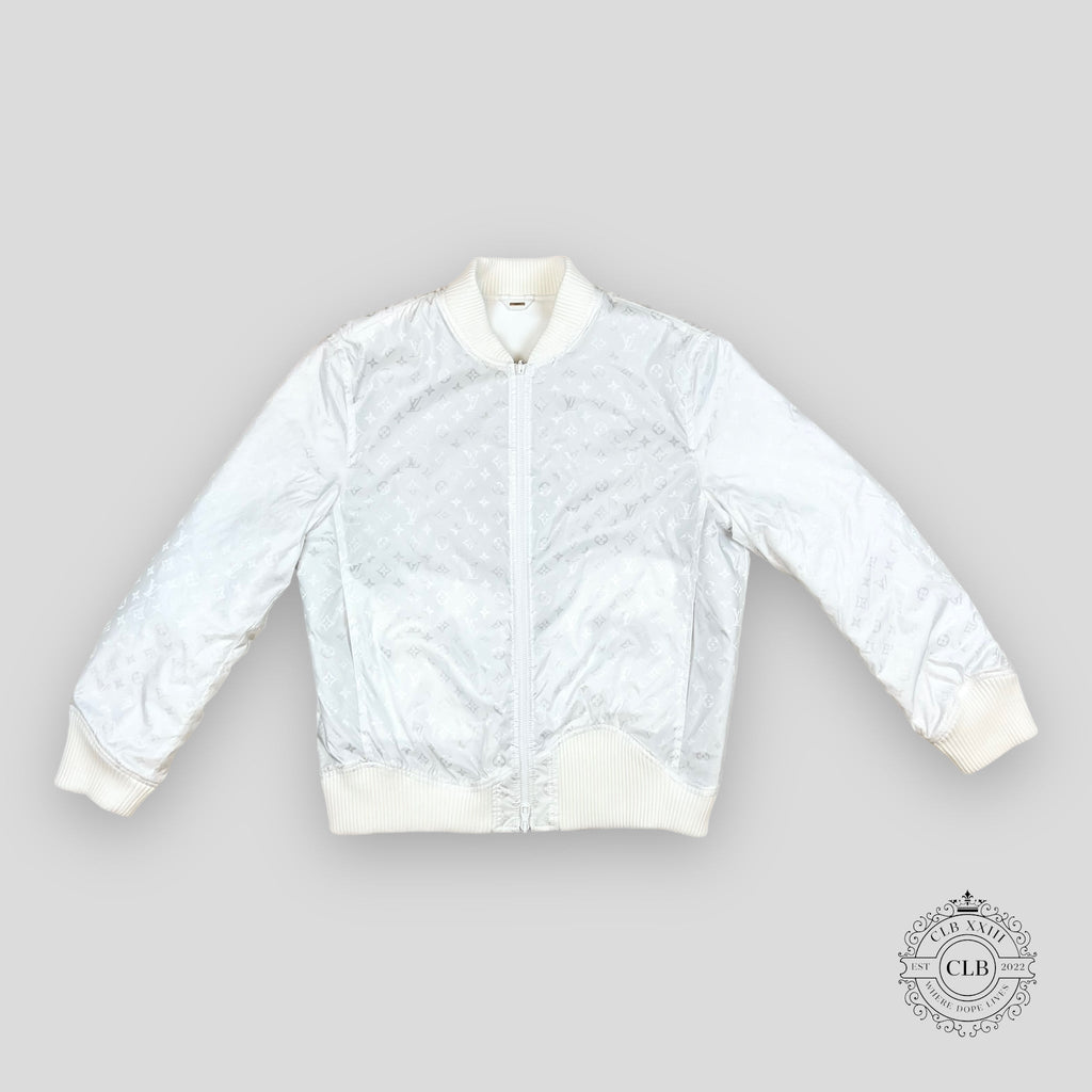 Blouson bomber réversible en cuir et mélange de nylon Louis Vuitton