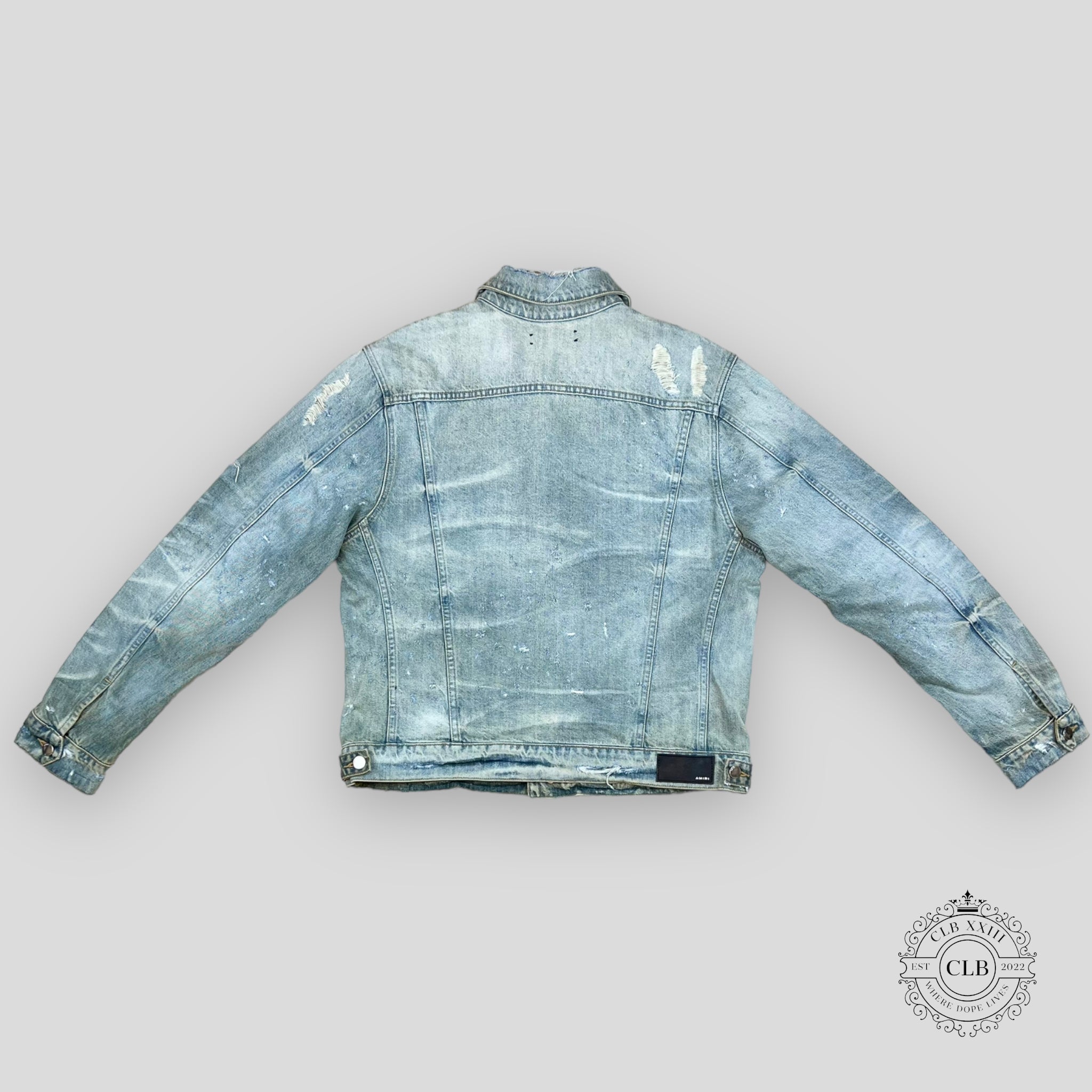BLOUSON TRUCKER EN JEAN AMIRI SHOTGUN - INDIGO