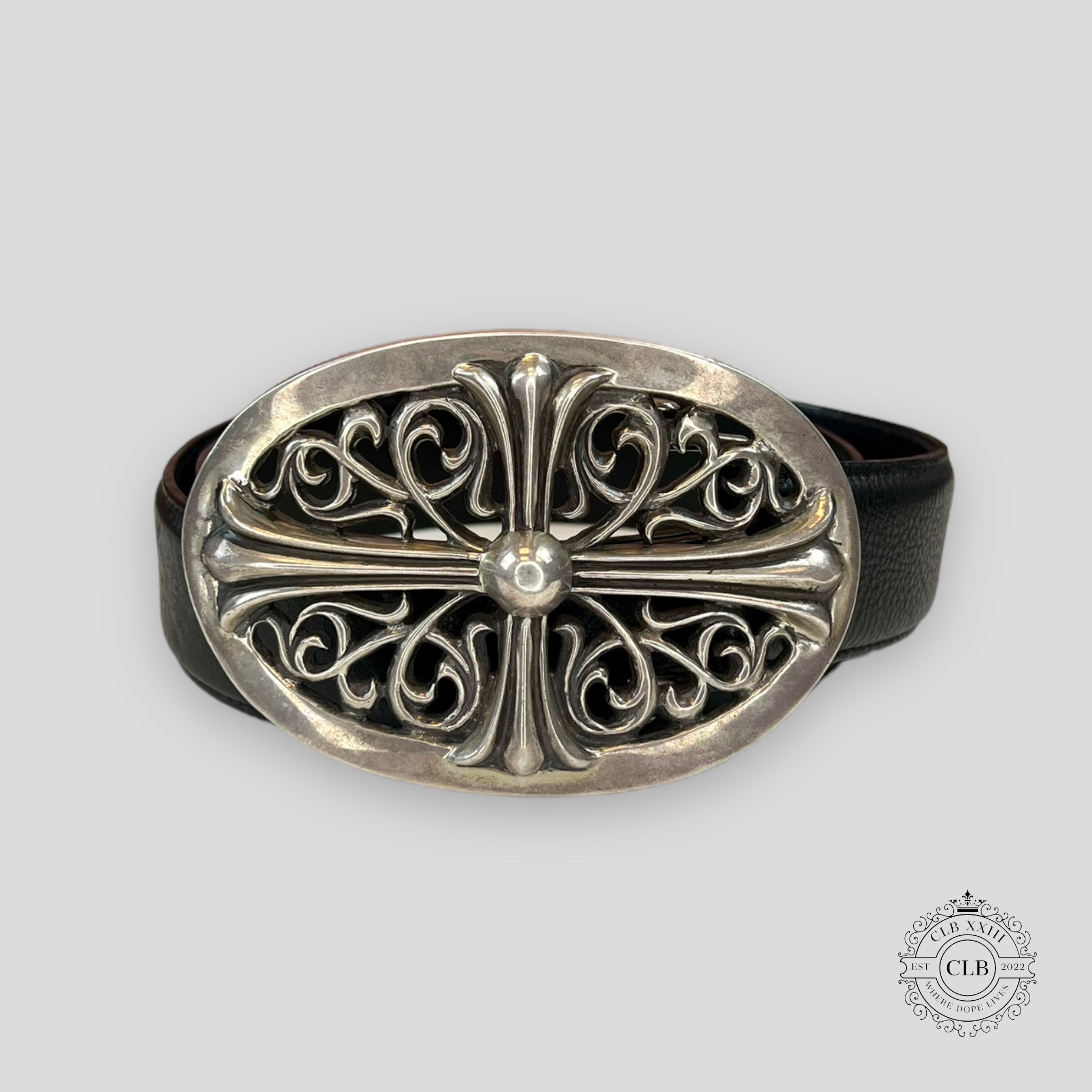 CEINTURE CHROME HEARTS OVALE CROIX