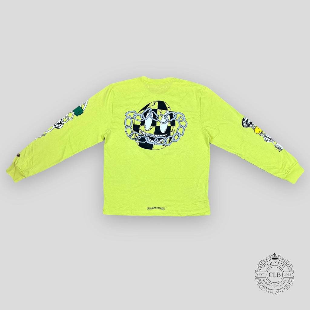 TEE-SHIRT MANCHES LONGUES CHROME HEARTS MATTY BOY - VERT CITRON
