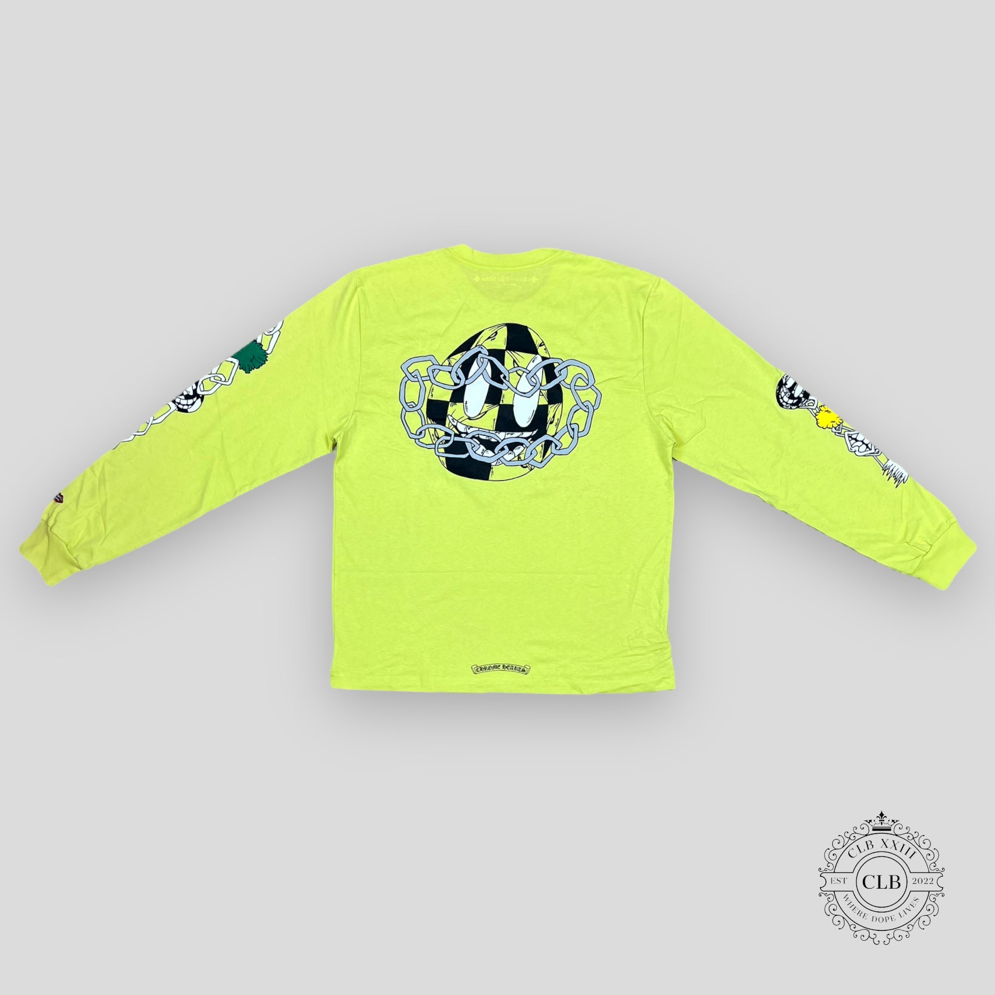 TEE-SHIRT MANCHES LONGUES CHROME HEARTS MATTY BOY - VERT CITRON