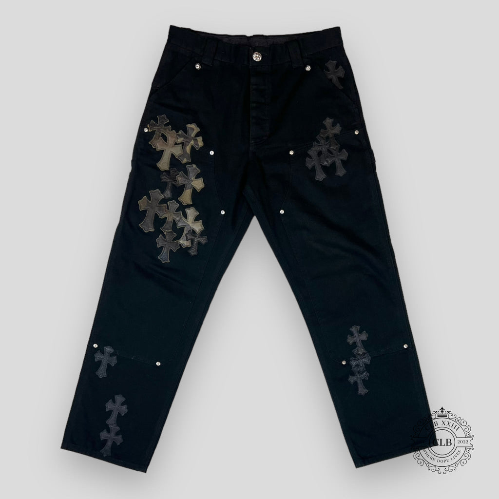 Pantalon de travail Chrome Hearts avec double genou et écussons en croix