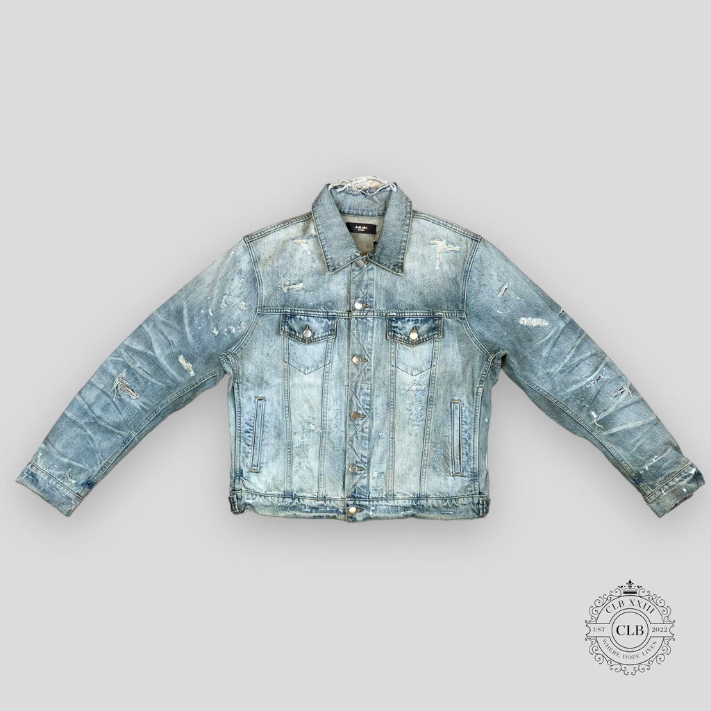 BLOUSON TRUCKER EN JEAN AMIRI SHOTGUN - INDIGO