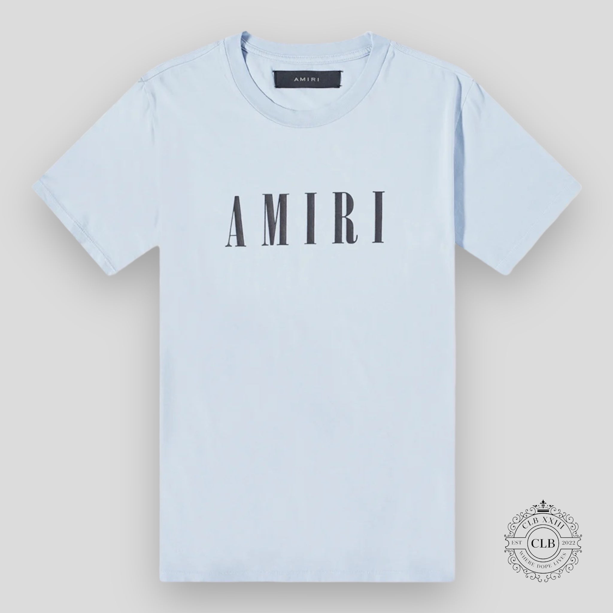 T-shirt Amiri Core Logo bleu poussiéreux