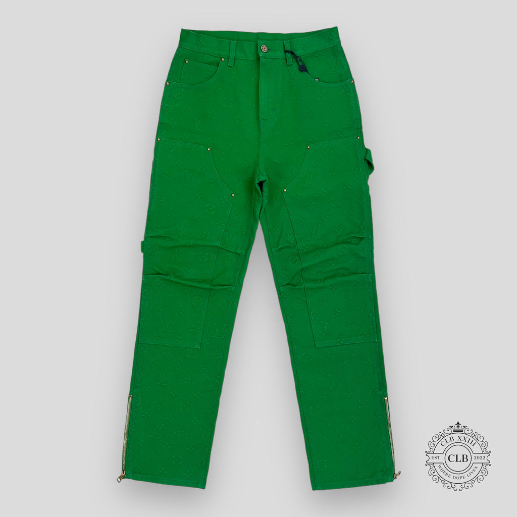 Pantalon de charpentier Louis Vuitton Monogram Workwear vert