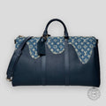 LOUIS VUITTON X NIGO DENIM DRIP KEEPALL BANDOULIÈRE 50 BLEU