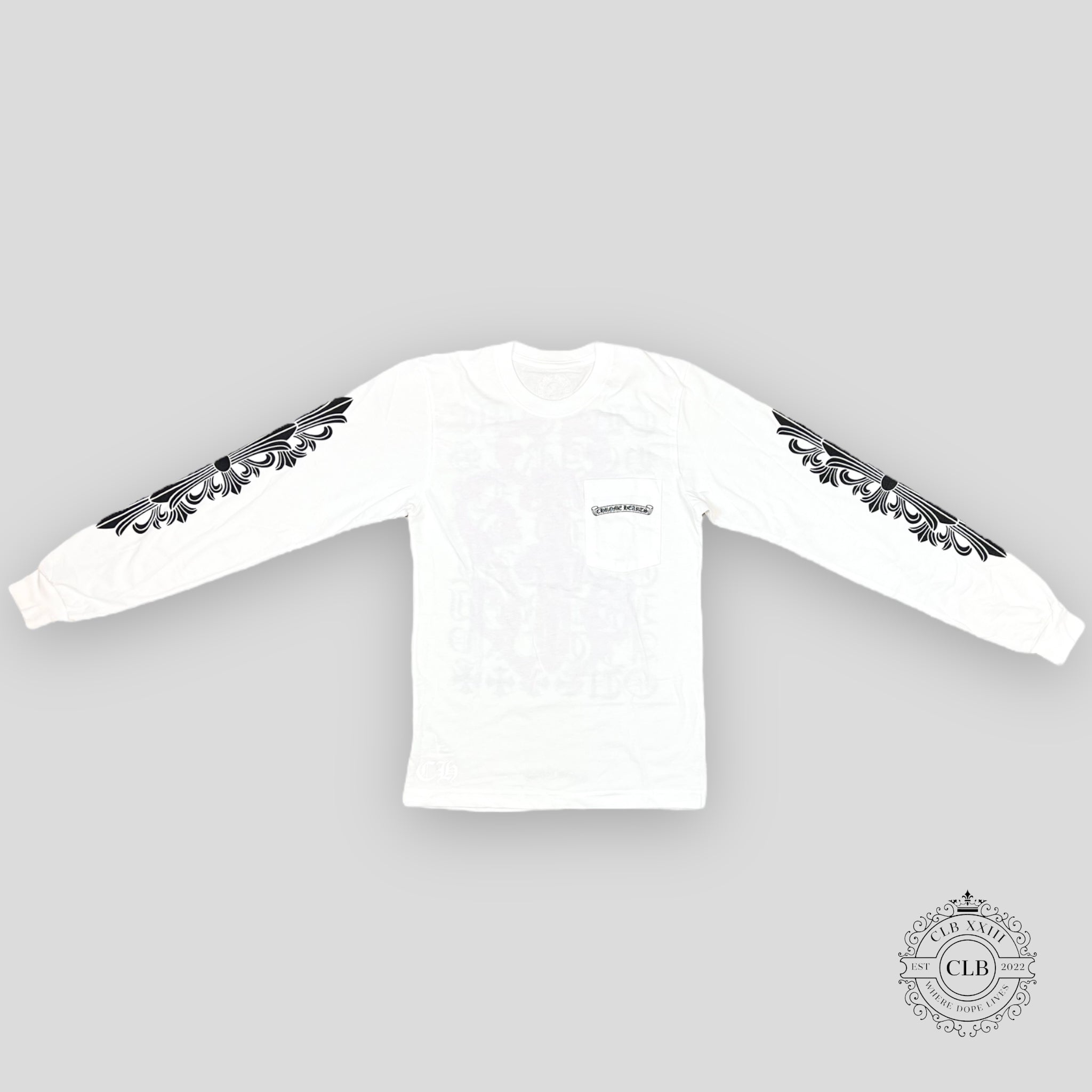 TEE SHIRT MANCHES LONGUES CHROME HEARTS DAGGER - BLANC