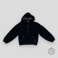 Celine Homme Sweat à capuche en molleton orné du logo noir