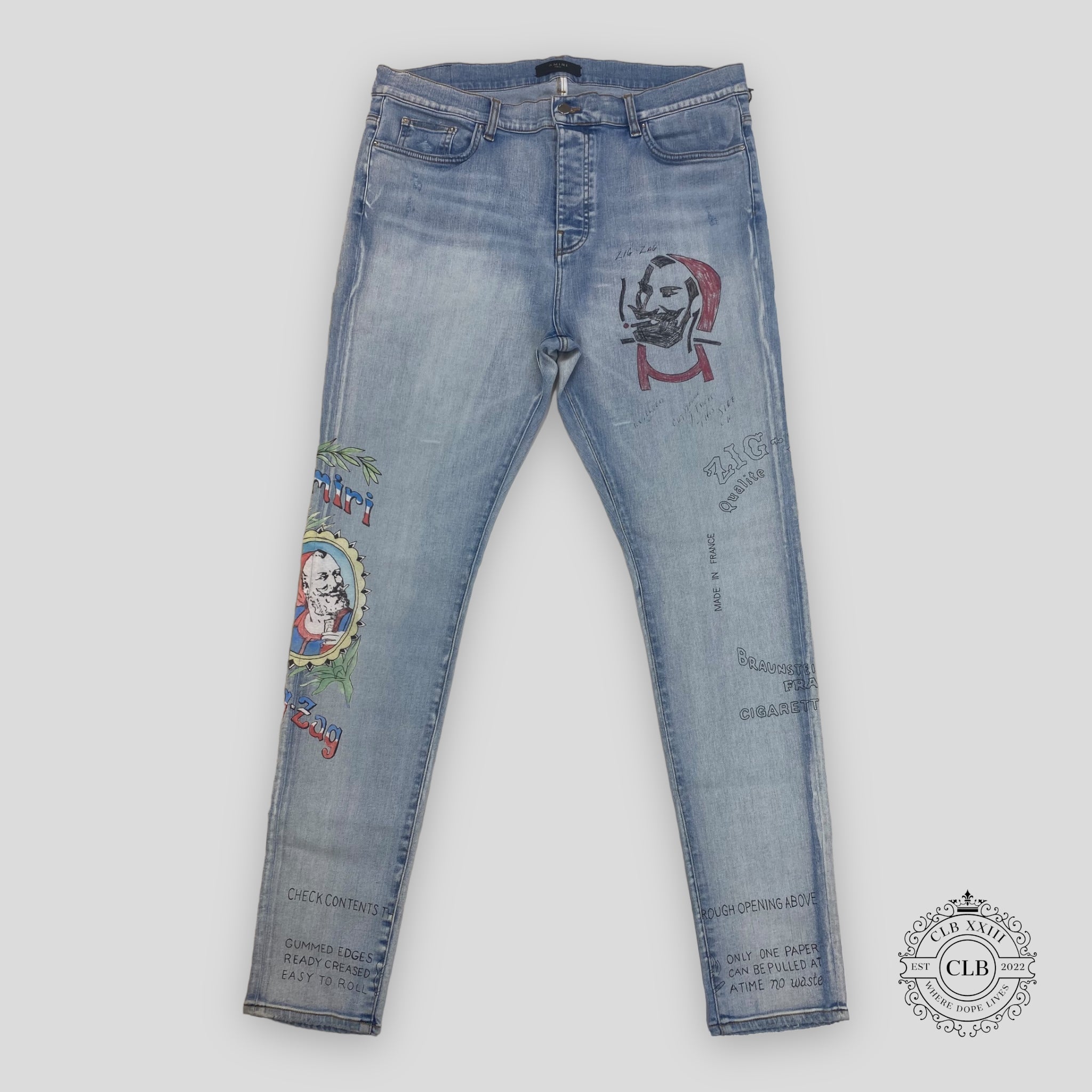 Jean Amiri x Zig Zag indigo clair