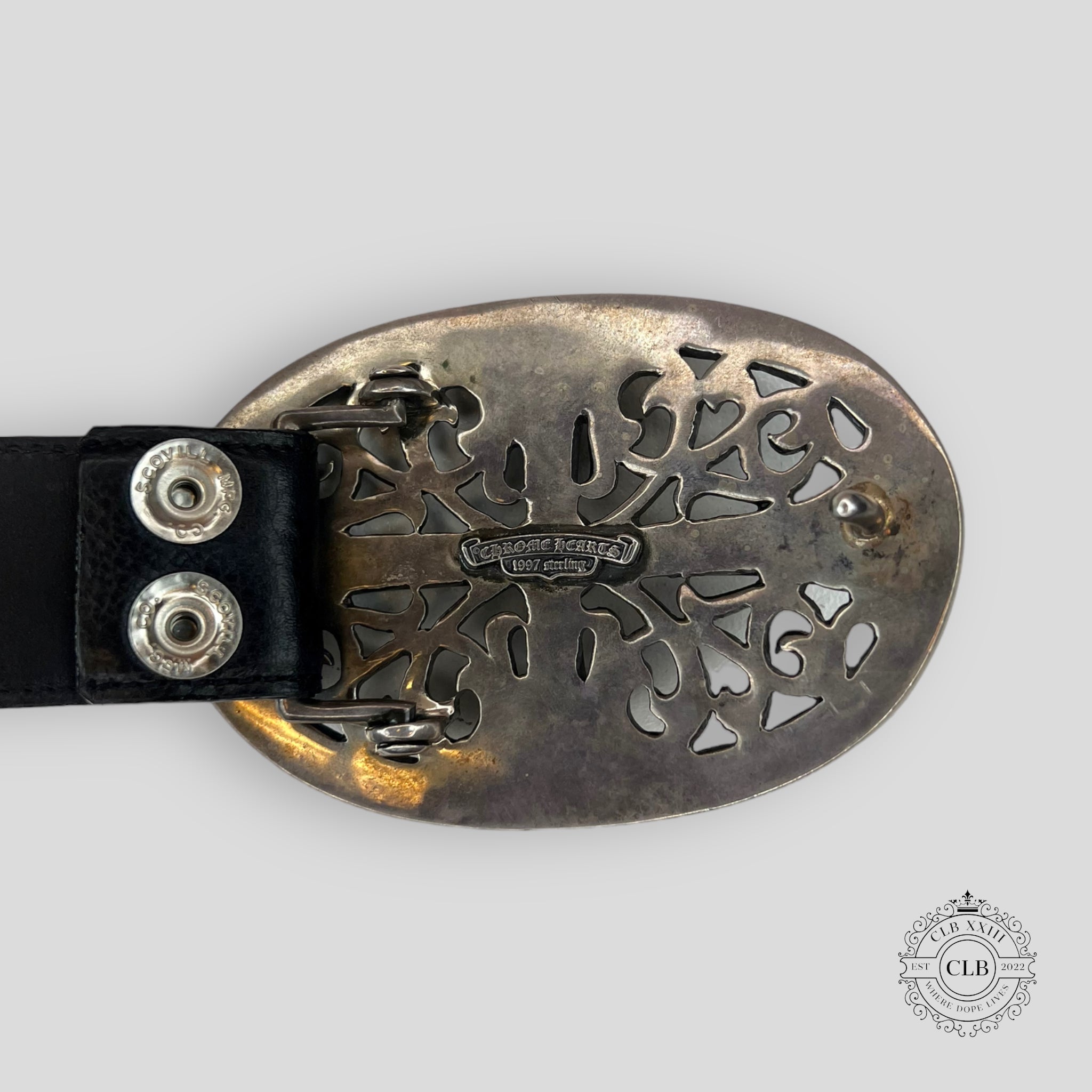 CEINTURE CHROME HEARTS OVALE CROIX