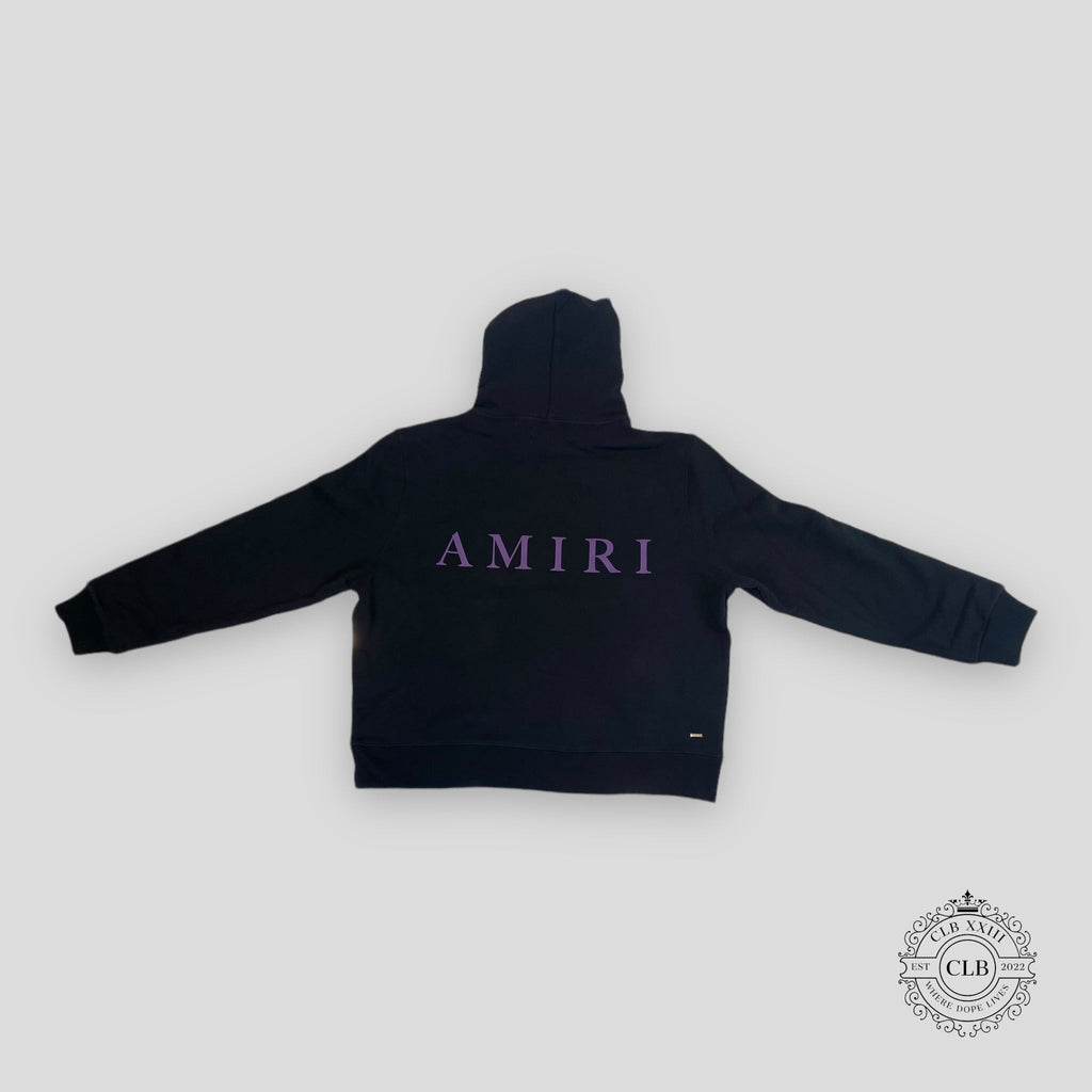 Sweat à capuche Amiri Ma Logo Noir/Violet