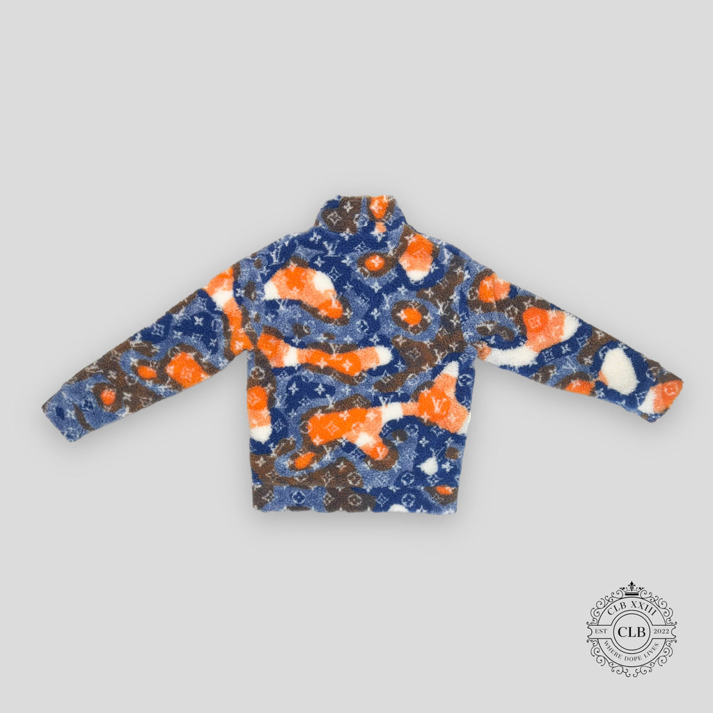 SWEAT ZIPPÉ EN LAINE POLAIRE CAMOUFLAGE JACQUARD LOUIS VUITTON