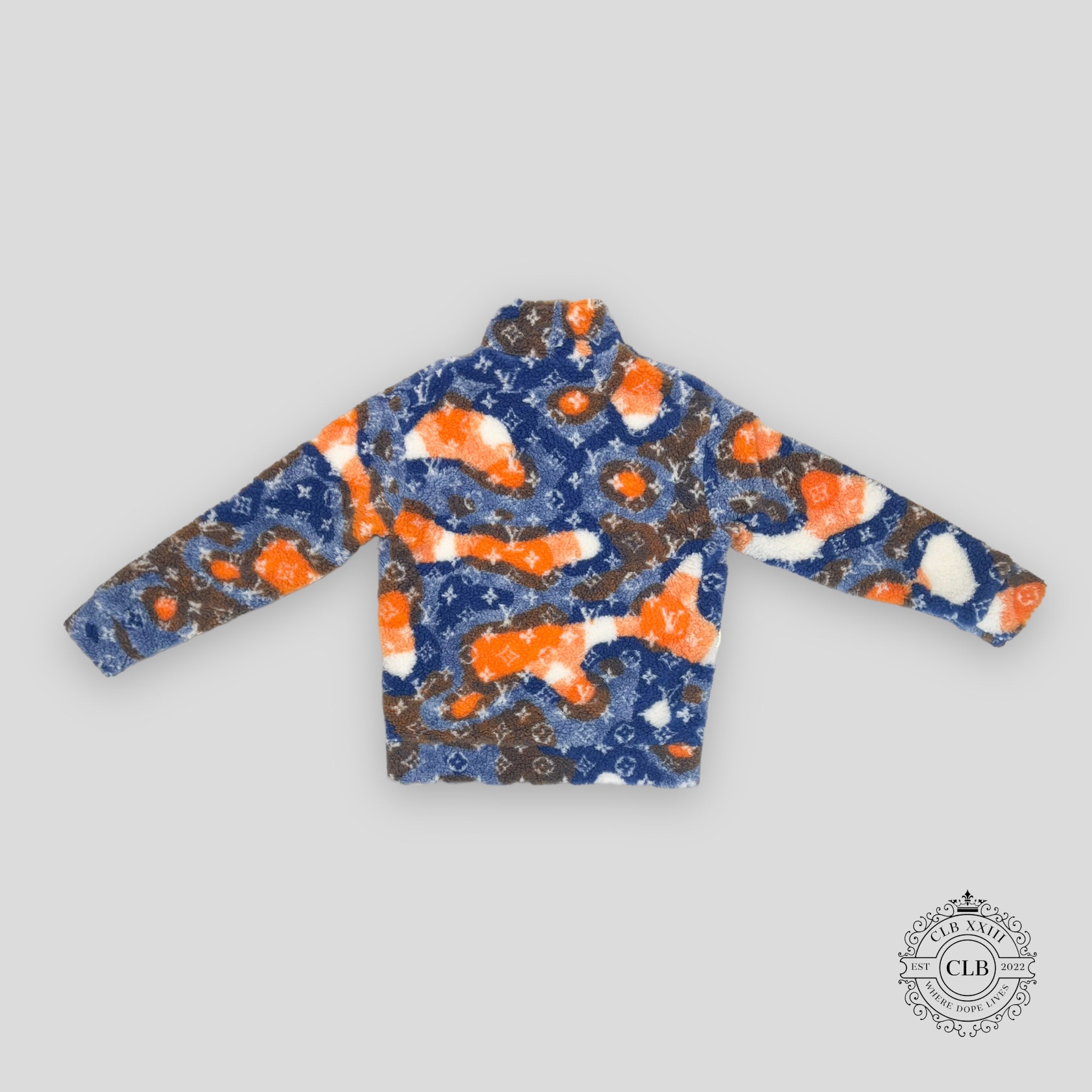 SWEAT ZIPPÉ EN LAINE POLAIRE CAMOUFLAGE JACQUARD LOUIS VUITTON