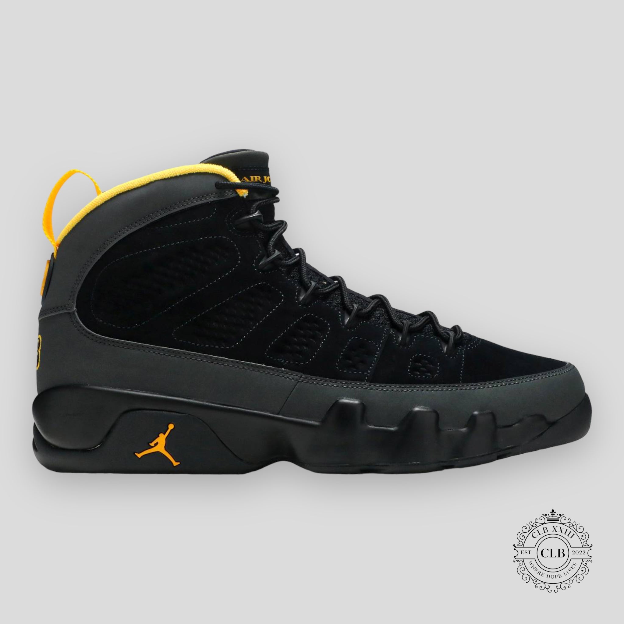 AIR JORDAN 9 RETRO « DARK CHARCOAL UNIVERSITY GOLD »