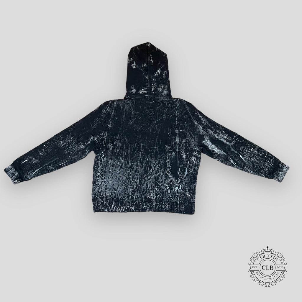 Sweat à capuche Amiri en coton teint et logo - Noir