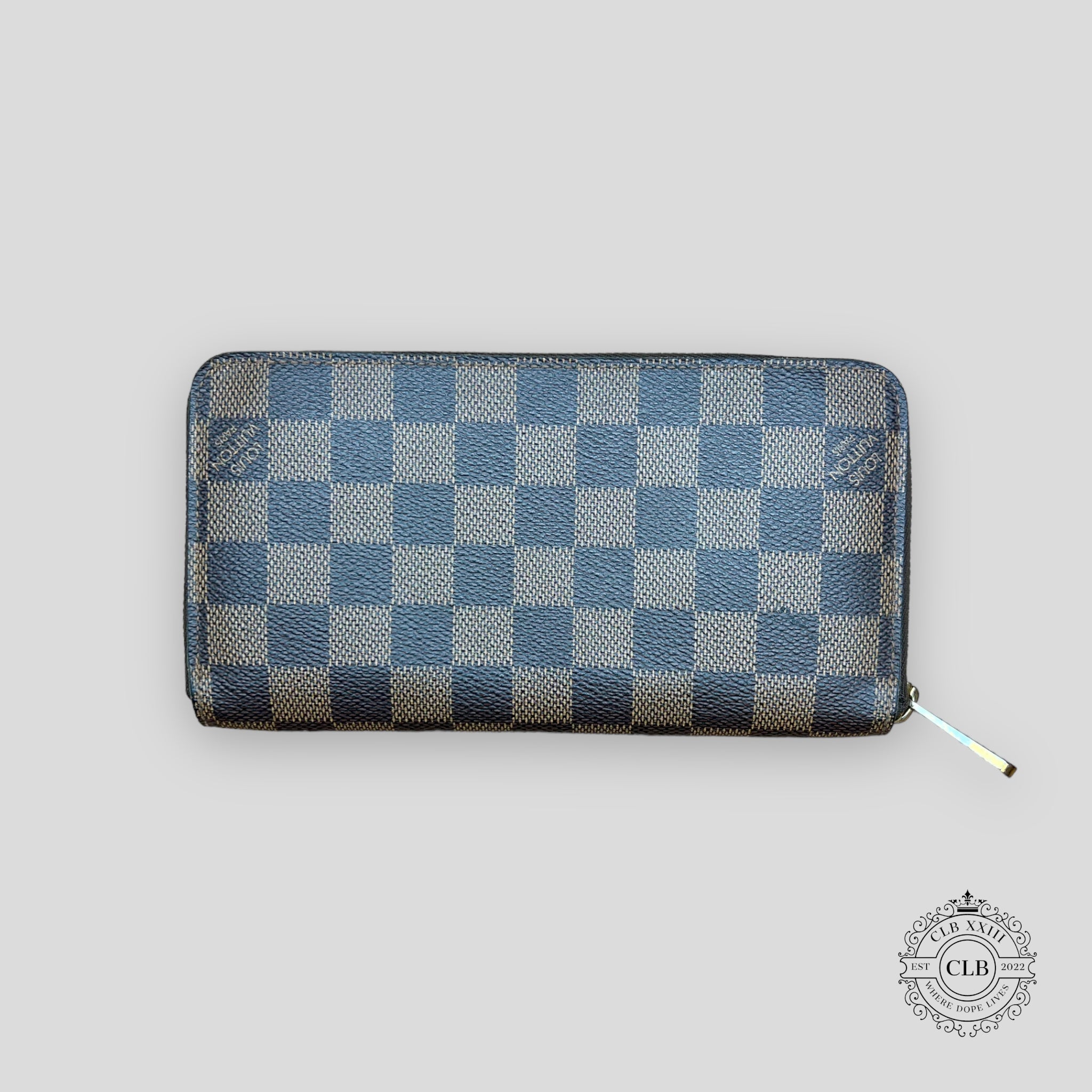PORTEFEUILLE ZIPPY LOUIS VUITTON DAMIER EBENE - MARRON