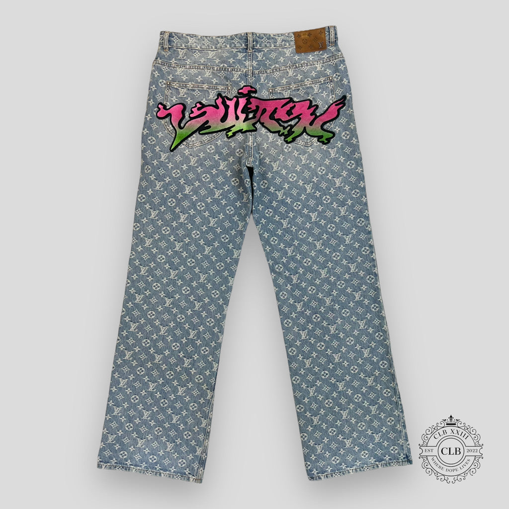 Jean Baggy en Denim Monogram Graffiti Louis Vuitton