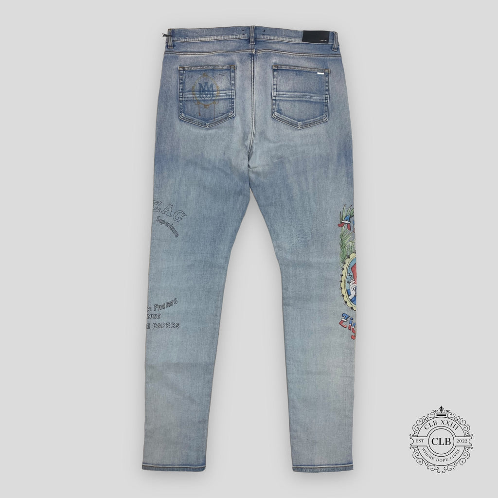 Jean Amiri x Zig Zag indigo clair