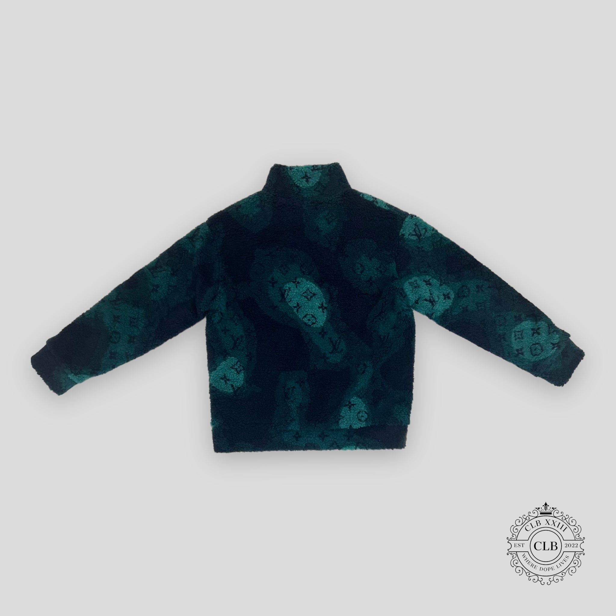 Blouson en molleton Monogram Camo Louis Vuitton bleu / vert