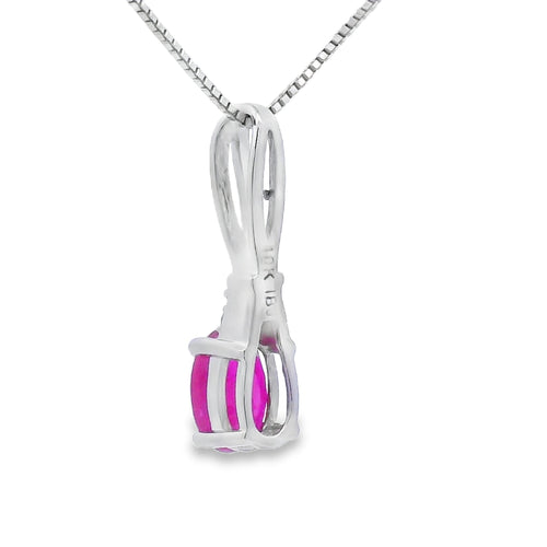 .38ct Ruby Diamond Fashion Pendants 10KT White Gold