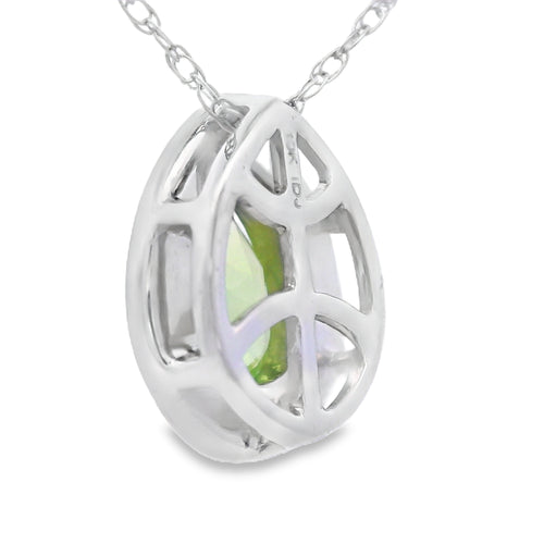 .47ct Peridot Diamond Fashion Pendants 10KT White Gold