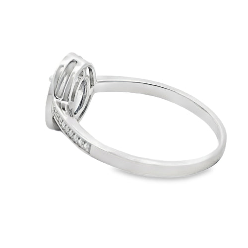 .67ct Sapphire Diamond Ring 10KT White Gold