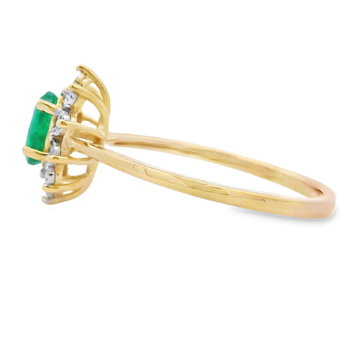 .43ct Emerald Diamond Ring 10KT Yellow Gold