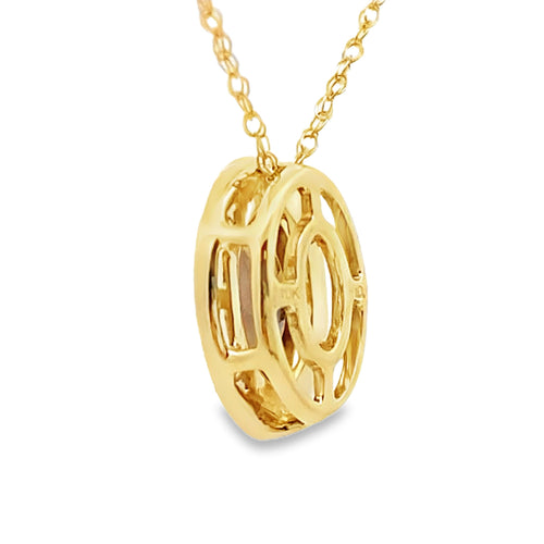 .39ct Quartz Diamond Fashion Pendants 10KT Yellow Gold