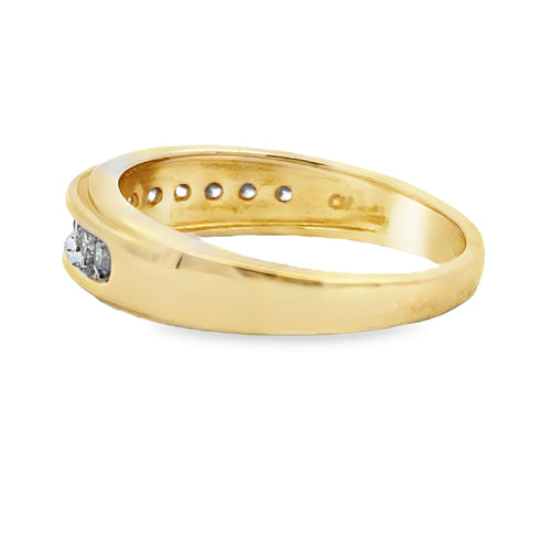 .38ct Diamond Wedding Band Ring 10KT Yellow Gold