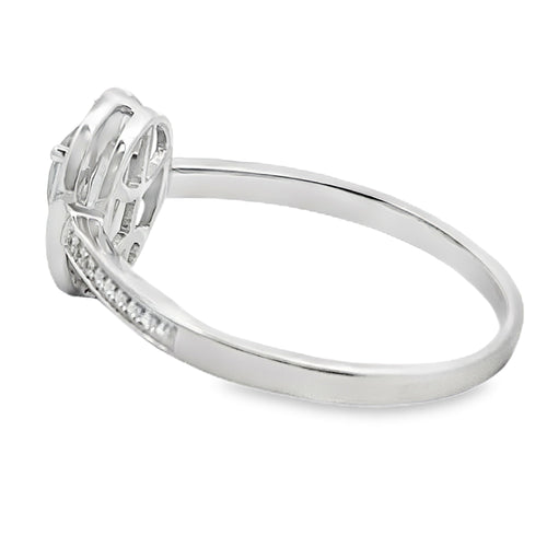 .50ct Mystic Fire Topaz Diamond Ring 10KT White Gold