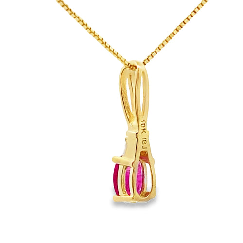 .38ct Ruby Diamond Fashion Pendants 10KT Yellow Gold