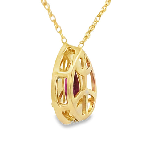 .52ct Garnet Diamond Fashion Pendants 10KT Yellow Gold