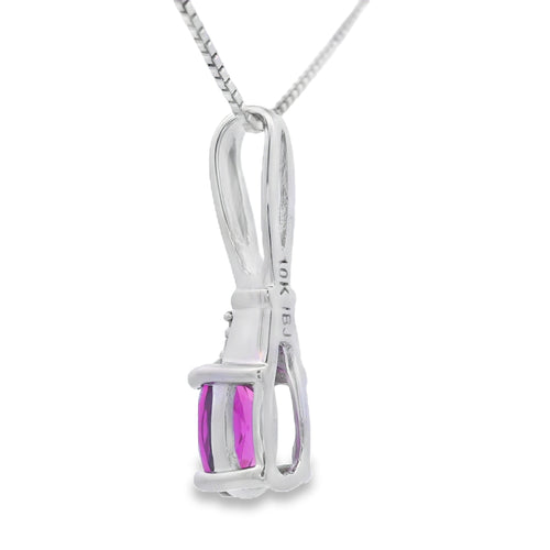 .40ct Rhodolite Garnet Fashion Pendants 10KT White Gold