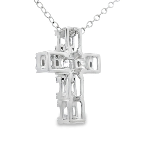 .50ct Diamond Cross Religious Pendant 10KT White Gold
