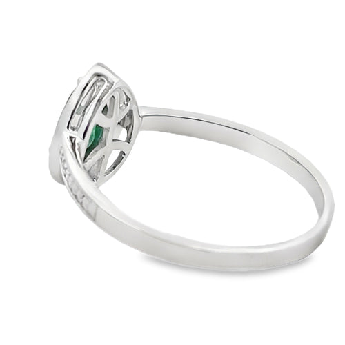 .42ct Emerald Diamond Ring 10KT White Gold
