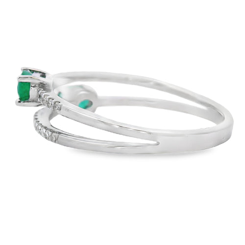 .47ct Emerald Diamond Ring 14KT White Gold