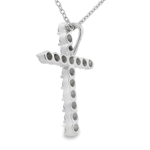 .50ct Cross Religious Pendant Sterling Silver