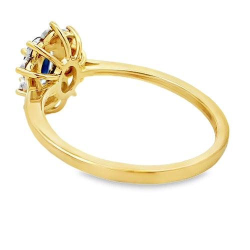 .63ct Sapphire Diamond Ring 10KT Yellow Gold