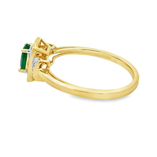 .45ct Emerald Diamond Ring 10KT Yellow Gold