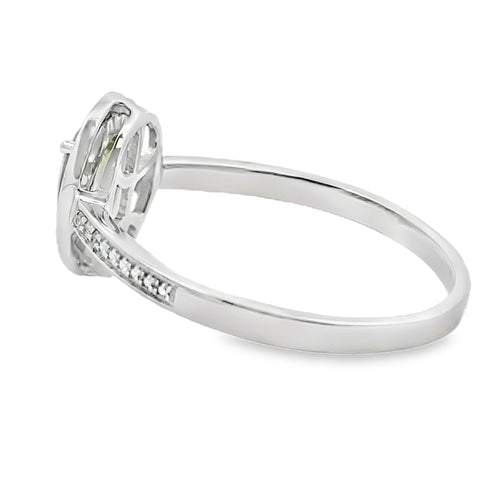 .50ct Peridot Diamond Ring 10KT White Gold